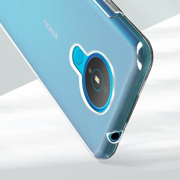 Nokia 1.4 mjukt fodral och 9H härdat glasfilm - genomskinlig