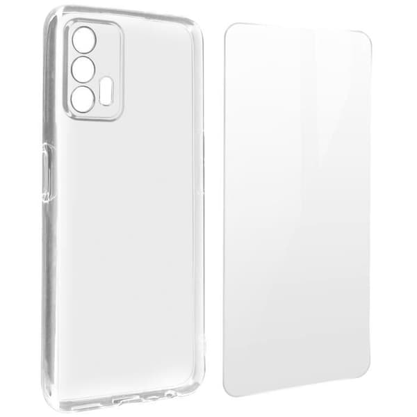 Realme GT Soft Silikonfodral Härdat glasfilm 9H Transparent