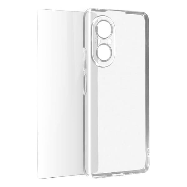 Honor 50 SE mjukt fodral och 9H härdat glasfilm - transparent - AVIZAR - Skyddspaket - Vit