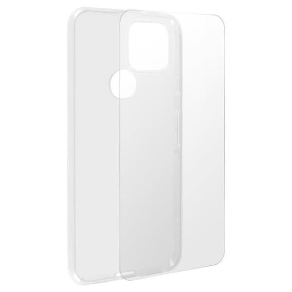 Mjukt fodral och 9H härdat glasfilm för Google Pixel 5 - AVIZAR - Vit