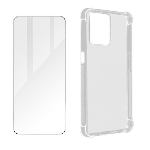 Fodral + Film Realme 9 Pro Plus och 9 4G-fodral + transparent härdat glas