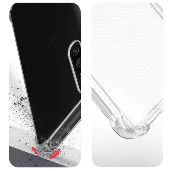 AVIZAR Premium 360° skyddspaket - Sony Xperia 10 IV - Förstärkt skal + Transparent härdat glas - Vit