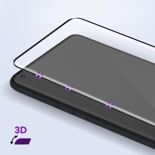 Skyddsfilm - FORCE GLASS - Oppo Find X3 Pro - 9H+ hårdhet - Komplett 3D-skydd - Svart