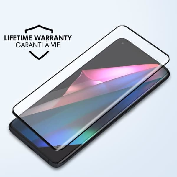 Skyddsfilm - FORCE GLASS - Oppo Find X3 Pro - 9H+ hårdhet - Komplett 3D-skydd - Svart
