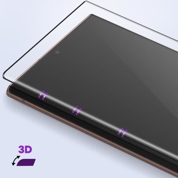 Splittrsäkert glas för Samsung Note 20 Ultra Livstidsgaranti Force Glass Svart