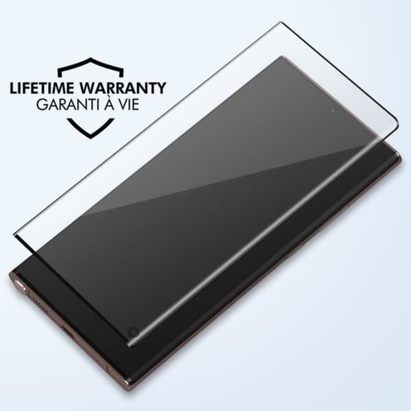 Splittrsäkert glas för Samsung Note 20 Ultra Livstidsgaranti Force Glass Svart