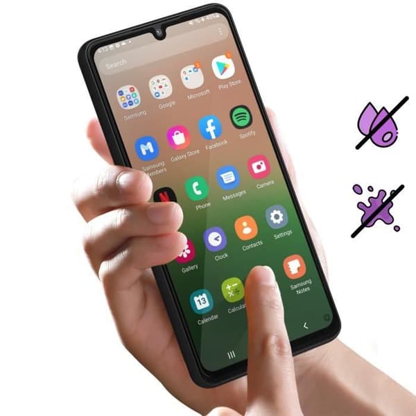 Härdat glas för Galaxy A33 5G Hårdhet 9H+ Livstidsgaranti Force Glass Svart
