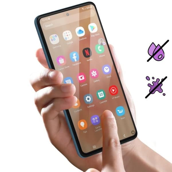 Härdat Glas - FORCE GLASS - Samsung Galaxy A72 - Hårdhet 9H+ - Avsmalnande Kanter 2.5D - Livstidsgaranti