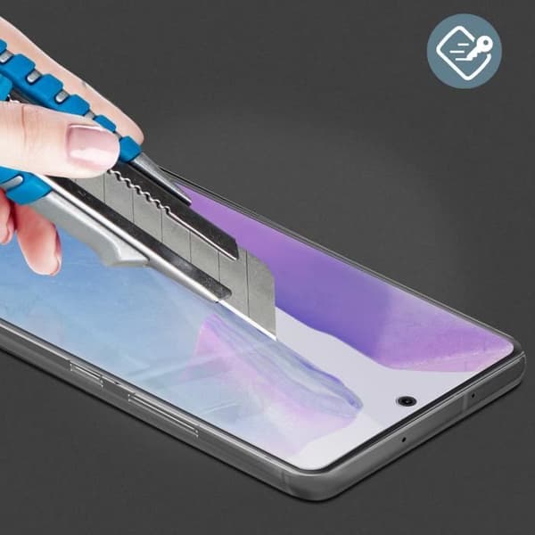 Samsung Galaxy Note 20 skyddsfilm - FORCE GLASS - Resistant Anti-Fingerprint Organic Glass - Svart