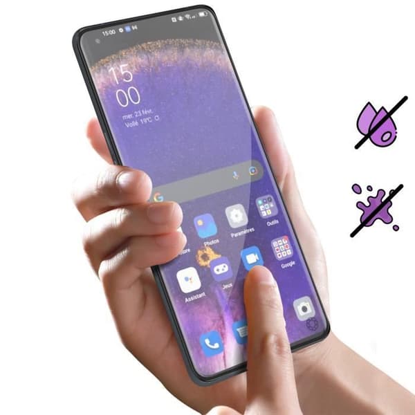 Skärmskyddsfilm - FORCE GLASS - Oppo Find X5 Pro - 9H+ hårdhet - Fullständigt 3D-skydd - Livstidsgaranti