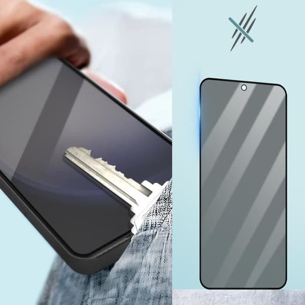 Antispionfilm - AVIZAR - Samsung Galaxy A54 5G - 9H härdat glas - Fullständigt skydd - Svart