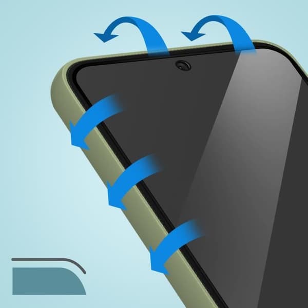 Antispionfilm - AVIZAR - Samsung Galaxy A54 5G - 9H härdat glas - Fullständigt skydd - Svart