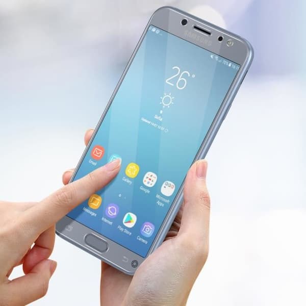 Okrossbart glas för Samsung J7 2017 Livstidsgaranti Force Glass klar
