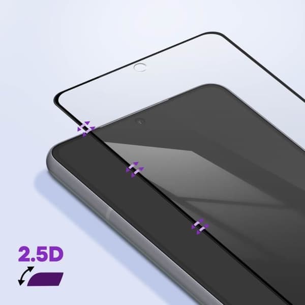 Krosssäkert glas för Galaxy S21 Plus 9H+ Hårdhet Livstidsgaranti Force Glass Svart