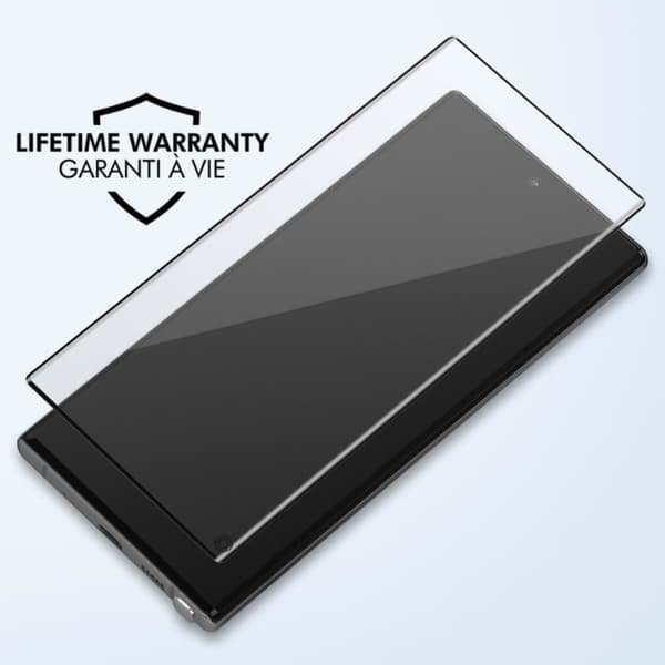 Krosssäkert glas för Samsung Note 10 9H+ Hårdhet Livstidsgaranti Force Glass Svart