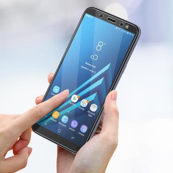 Krosssäker film - FORCE GLASS - Samsung Galaxy A6 - 9H hårdhet - Stöt- och repskydd - Livstidsgaranti