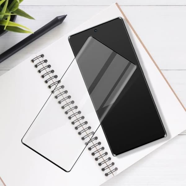 Härdat glas - MYWAY - Honor 70 - 9H hårdhet - 3D kurvad kontur - Ultratunn svart