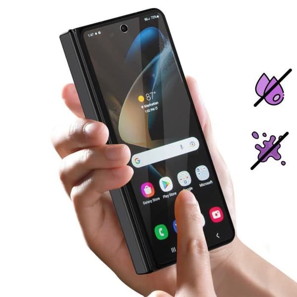 Skyddsfilm - FORCE GLASS - Samsung Z Fold 4 - 9H+ härdat glas - 2,5D fasade kanter - Livstidsgaranti