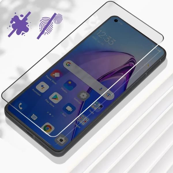 Härdat glas - AVIZAR - Oppo Reno 8 5G - 9H hårdhet - Anti-repa - Ultratunn - Transparent