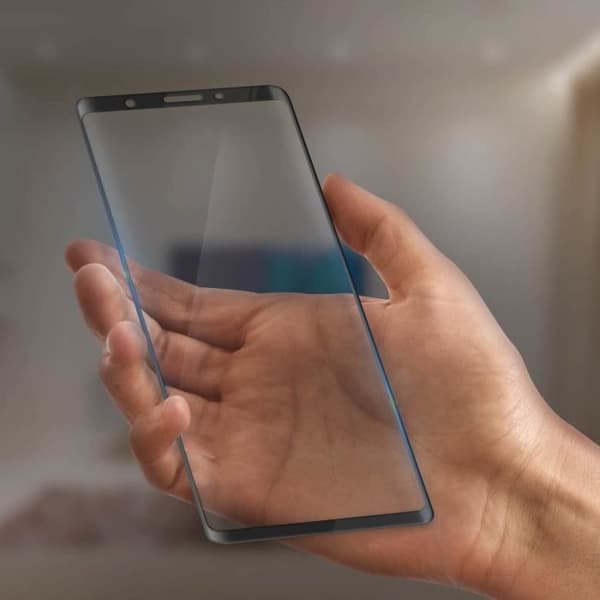 Skyddsfilm - MUVIT - Xperia 5 - Böjt härdat glas - Applikator ingår - Svart