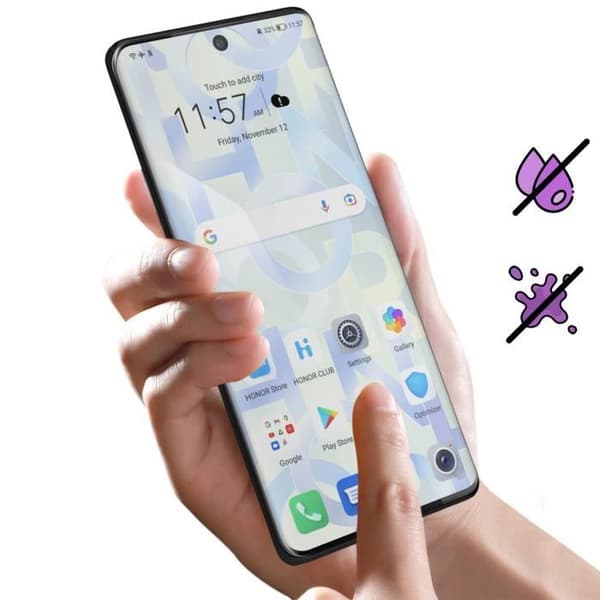 Härdat glas för Huawei Nova 9 och Honor 50 Livstidsgaranti Force Glass Black