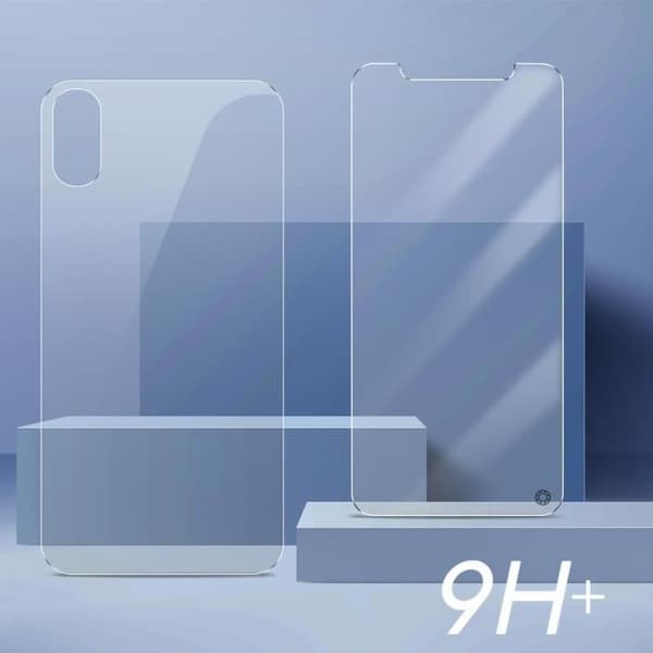 Fram- och bakfilm för iPhone XR Livstidsgaranti Force Glass Clear