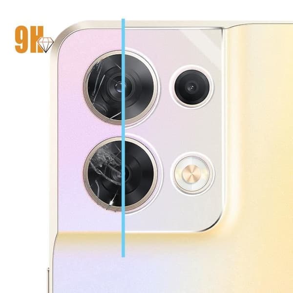 Kamerafilm - AVIZAR - Oppo Reno 8 5G - 9H härdat glas - Anti-fingeravtryck - Komplett skydd