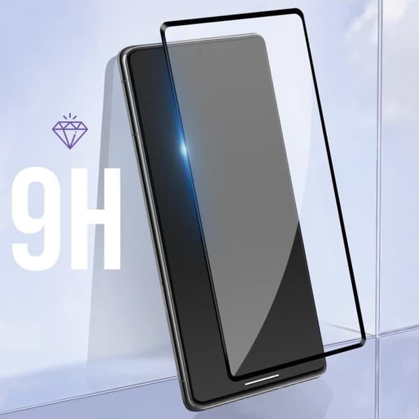 Härdat glas Google Pixel 7 Resistant 9H hårdhet Anti-fingerprint Black Outline