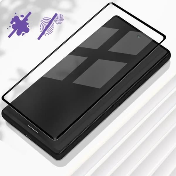 Härdat glas Google Pixel 7 Resistant 9H hårdhet Anti-fingerprint Black Outline