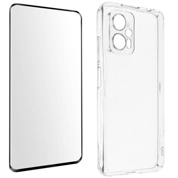 Xiaomi Poco X4 GT Fodral Soft Gel Silikonfilm Härdat glas 9H svart