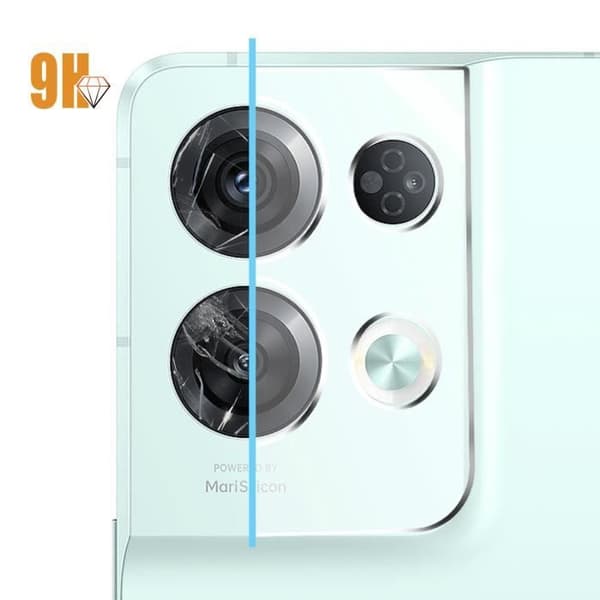 Kamerafilm - AVIZAR - Oppo Reno 8 Pro 5G - 9H härdat glas - Anti-fingeravtryck - Komplett skydd