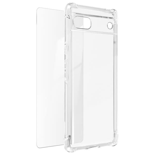 Google Pixel 6a fodral + filmförstärkt fodral + transparent härdat glas