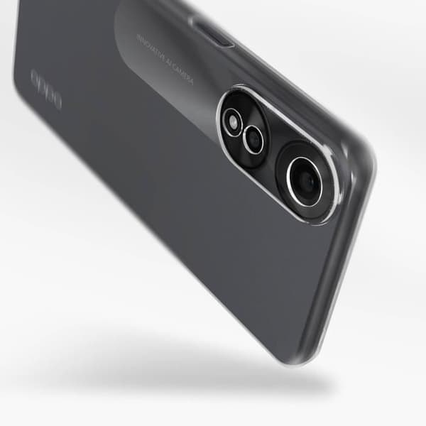 Skyddsfodral - AVIZAR - Oppo A78 - Silikongel - 9H härdat glas - Transparent