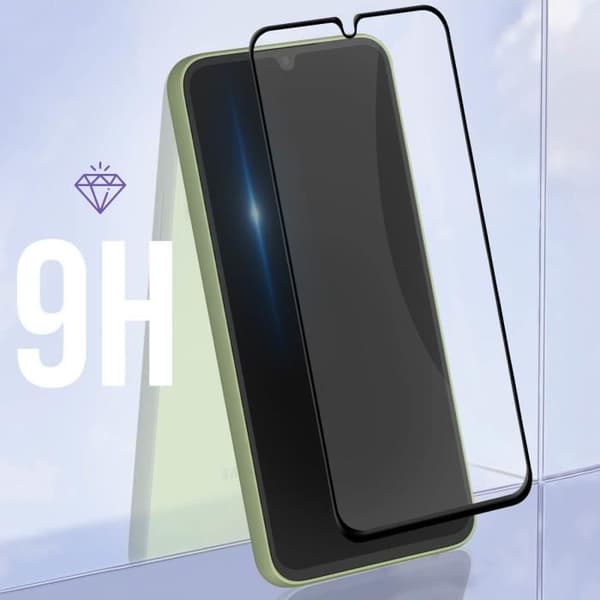 Härdat glas för Samsung Galaxy A34 5G 9H Hårdhet Transparent svart fasad kant
