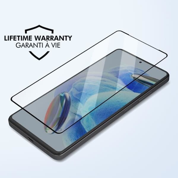 Film för Xiaomi Redmi Note 12 Pro och 12 Pro Plus Livstidsgaranti Force Glass Black