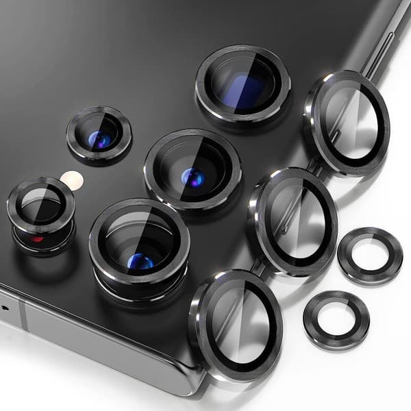 Svart Samsung S23 Ultra kameralinsedeksel