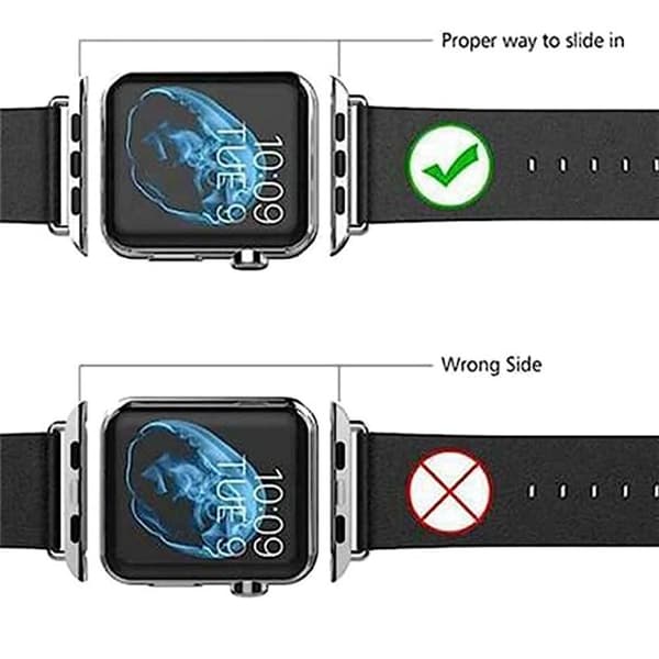 Armbands Skruv Adapter Apple Watch 1 (38mm) - Svart
