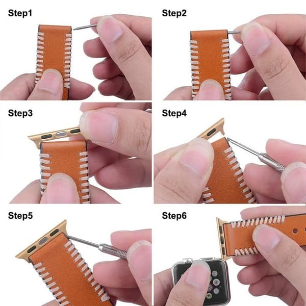 Armbands Pin Adapter Apple Watch 5 (44mm) - Svart
