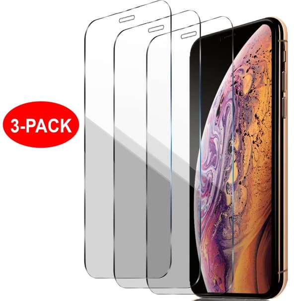 3-Pack - iPhone X / Xs - Härdat Glas Skärmskydd Transparent