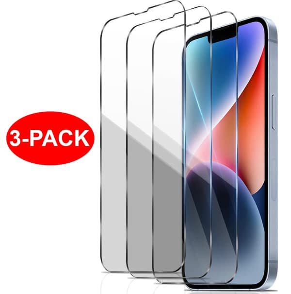 3-Pack - iPhone 13 / 13 Pro - Härdat Glas Skärmskydd Transparent