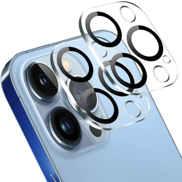 [2-Pack] iPhone 13 Pro Linsskydd av Härdat Glas - Skydd för Kamera, Anti-Reptåligt