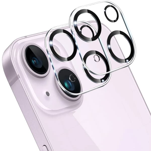 [2-Pack] iPhone 14 Linsskydd av Härdat Glas - Skydd för Kamera, Anti-Reptåligt