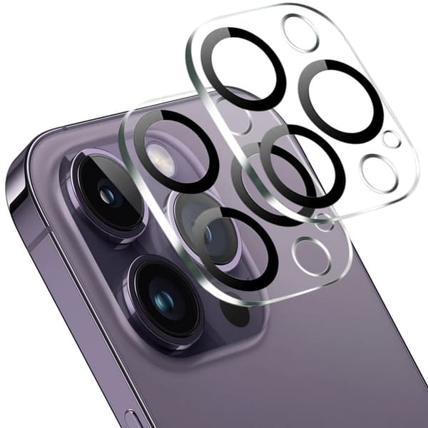 [2-Pack] iPhone 14 Pro Linsskydd av Härdat Glas - Skydd för Kamera, Anti-Reptåligt
