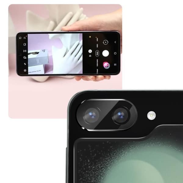 Skyddsfilm - IMAK - Samsung Galaxy Z Flip 5 - 9H härdat glas - Anti-fingeravtryck - Förstärkt skydd