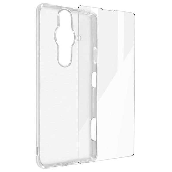 Skyddsfodral - AVIZAR - Sony Xperia Pro-I - Mjuk silikon - 9H härdat glas - Genomskinlig