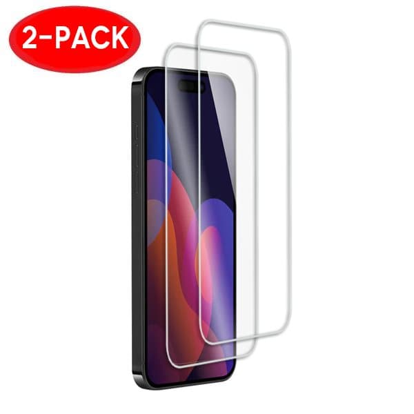 2-Pack - iPhone 15 - Härdat Glas Skärmskydd