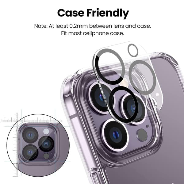 iPhone 15 Pro krystallklart kameraglass