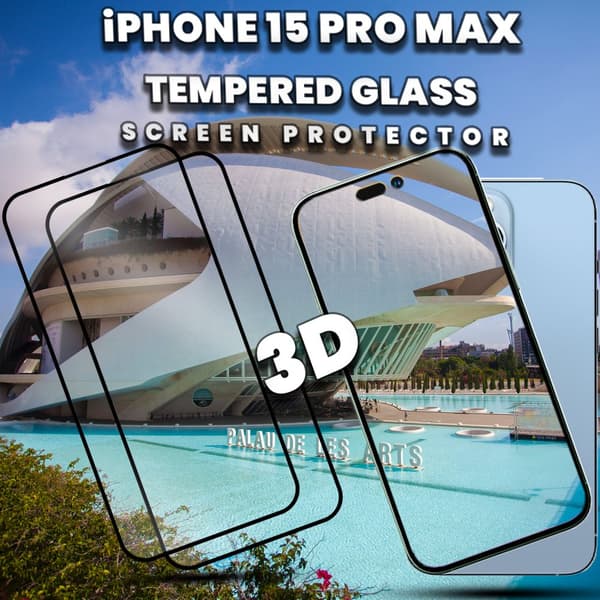2-Pack iPhone 15 Pro Max- 9H Härdat Glass - Super kvalitet 3D