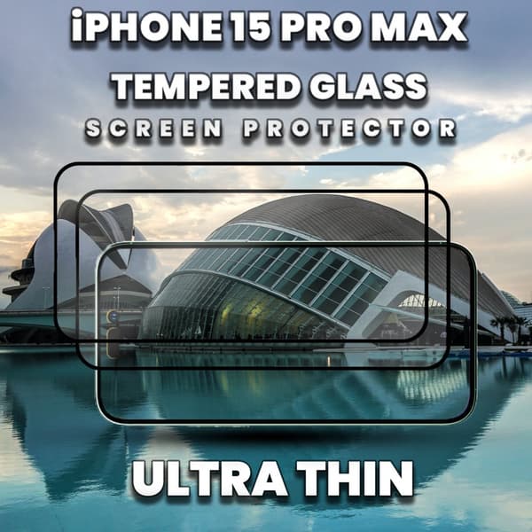 2-Pack iPhone 15 Pro Max- 9H Härdat Glass - Super kvalitet 3D