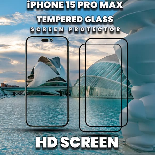 2-Pack iPhone 15 Pro Max- 9H Härdat Glass - Super kvalitet 3D